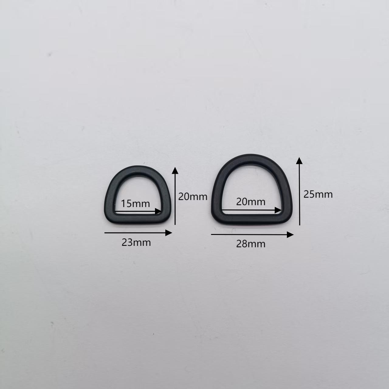 Metal Matte Black D Ring Pet Harness Accessories Aluminum D Rings Loop Buckle for Bag Backpack