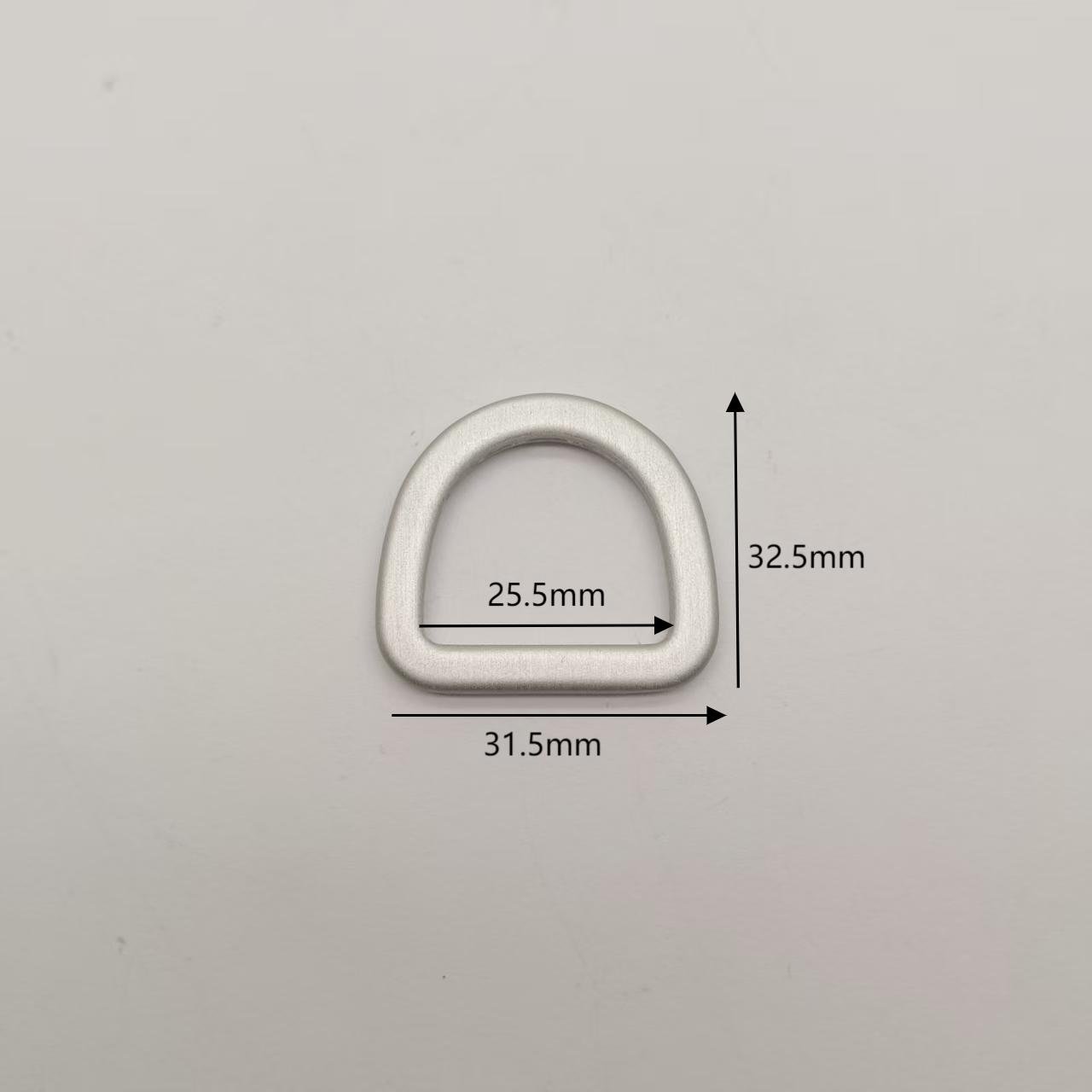 Metal Matte Black D Ring Pet Harness Accessories Aluminum D Rings Loop Buckle for Bag Backpack