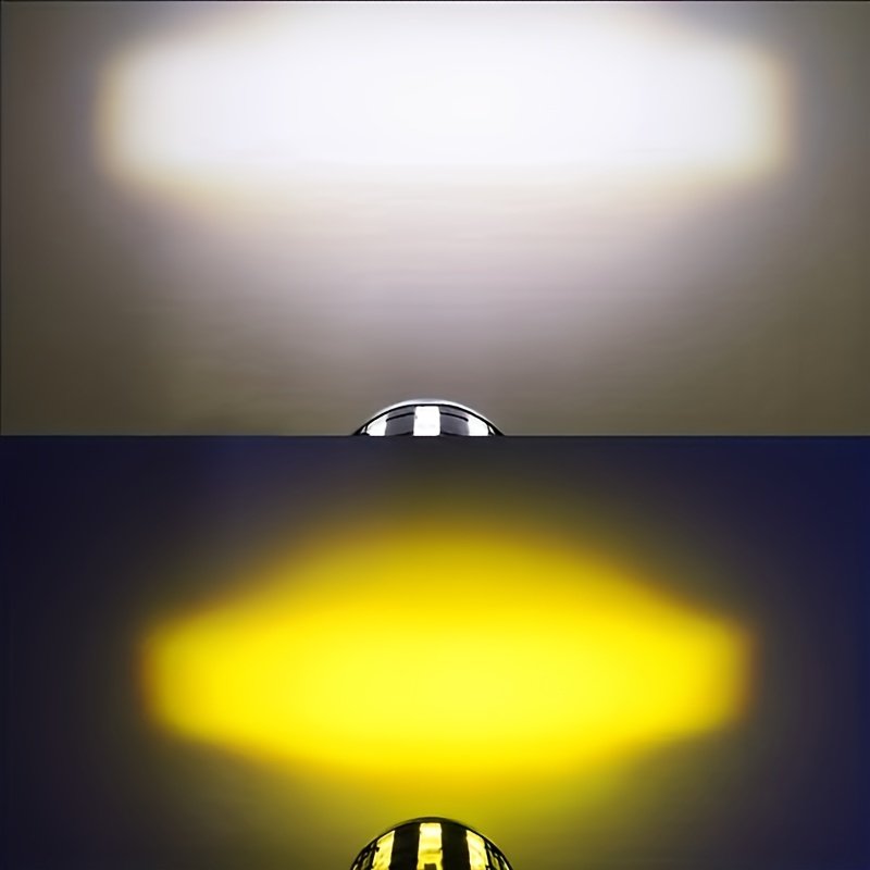 Motorcycle LED Headlamp Car Headlight Bulbs Auto Spotlights Lamp Projector Lens Dual Color Spot Fog Work Auxiliary Light 70W