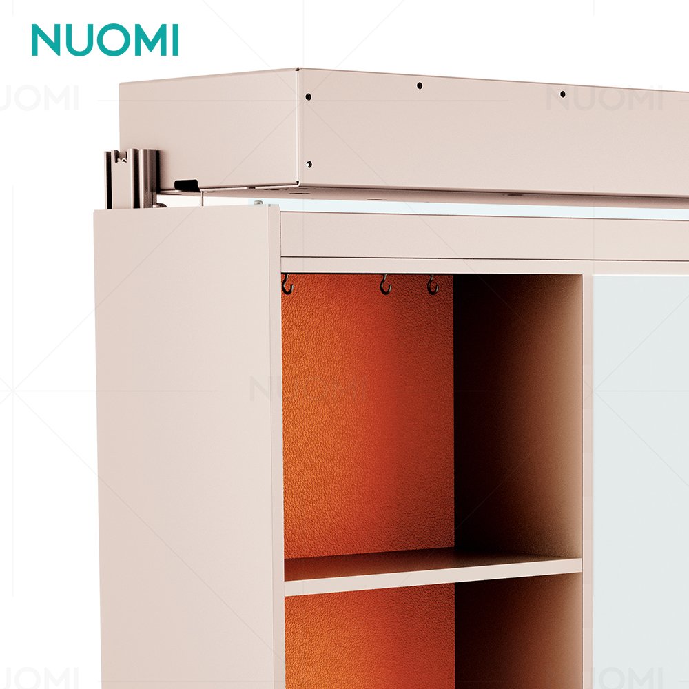 NUOMI Voice-Activated Vanity Unit Bedroom Accessories Jewelry Display Storage Light Smart Lifting Basket Electric Makeup Cabinet