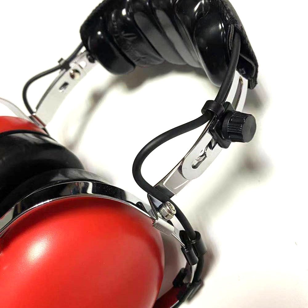 Red Noise Cancelling Aviation Helicopter Headset Noise Reduction Pilot Aviation Headset With 3.5mm Cable for PC Computer