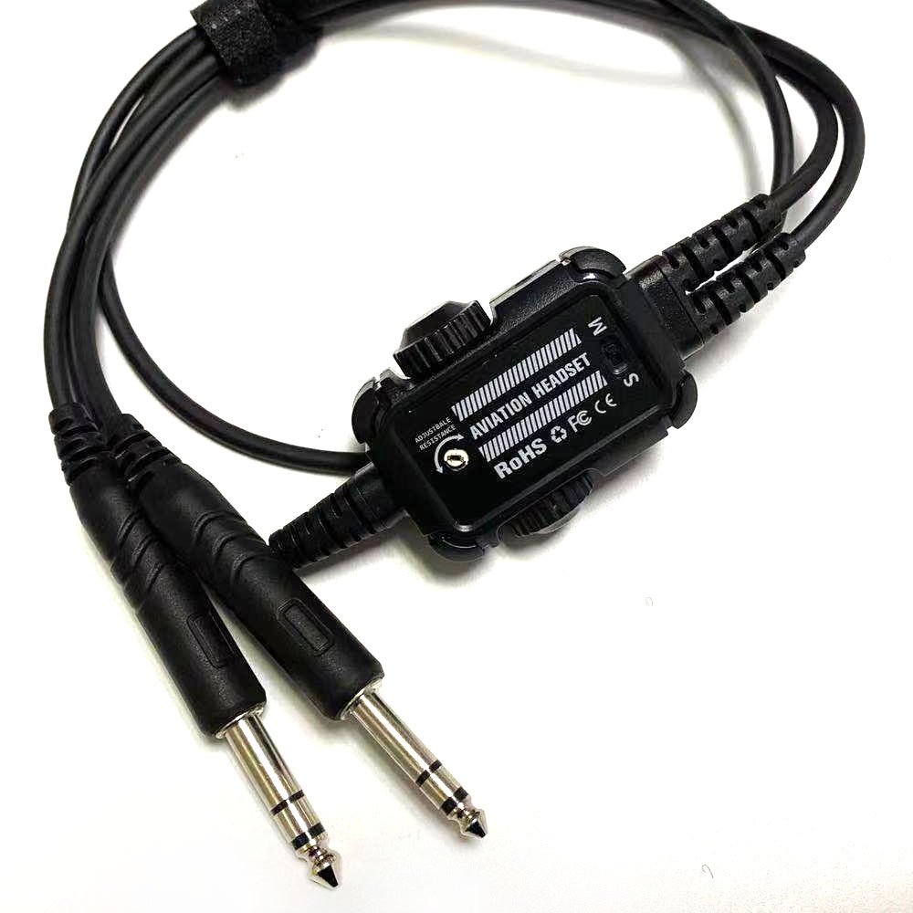 Red Noise Cancelling Aviation Helicopter Headset Noise Reduction Pilot Aviation Headset With 3.5mm Cable for PC Computer