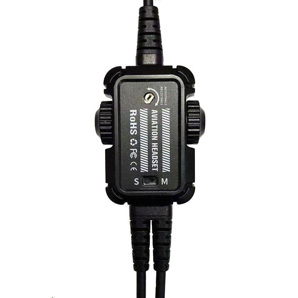 Red Noise Cancelling Aviation Helicopter Headset Noise Reduction Pilot Aviation Headset With 3.5mm Cable for PC Computer