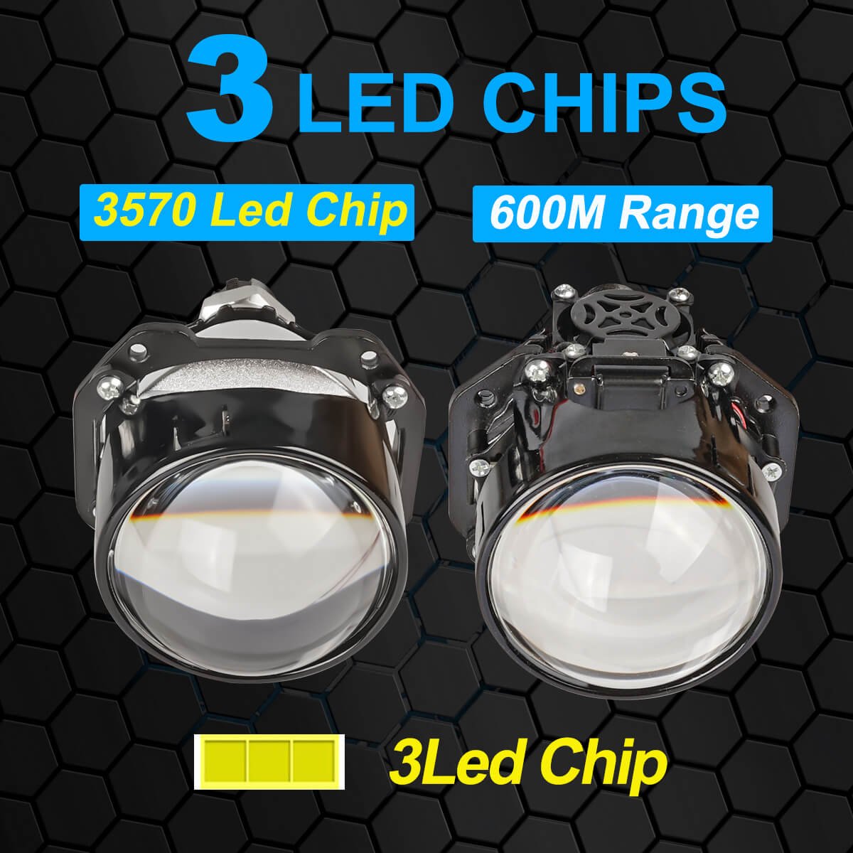 Car Accessories Auto Lighting Systems LED H8 H11 H4 9003 9005 9006 H7 45W Bi LED Projector Lens Led Headlights