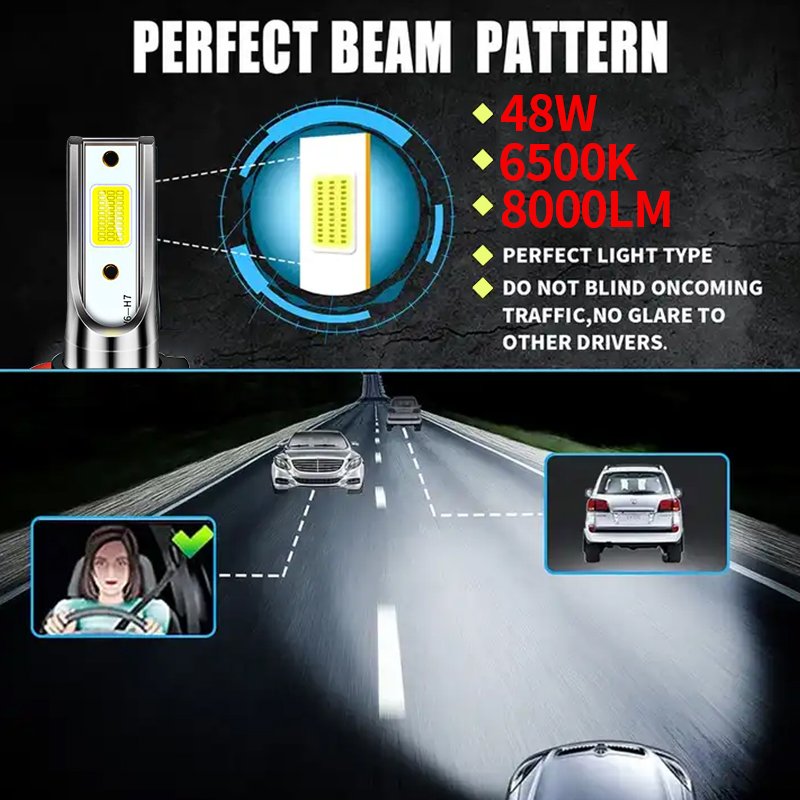 Best-selling Car Led Headlight 3000k 12V Aviation Grade Aluminum COB Auto Led Light Lighting System Car Led Headlight