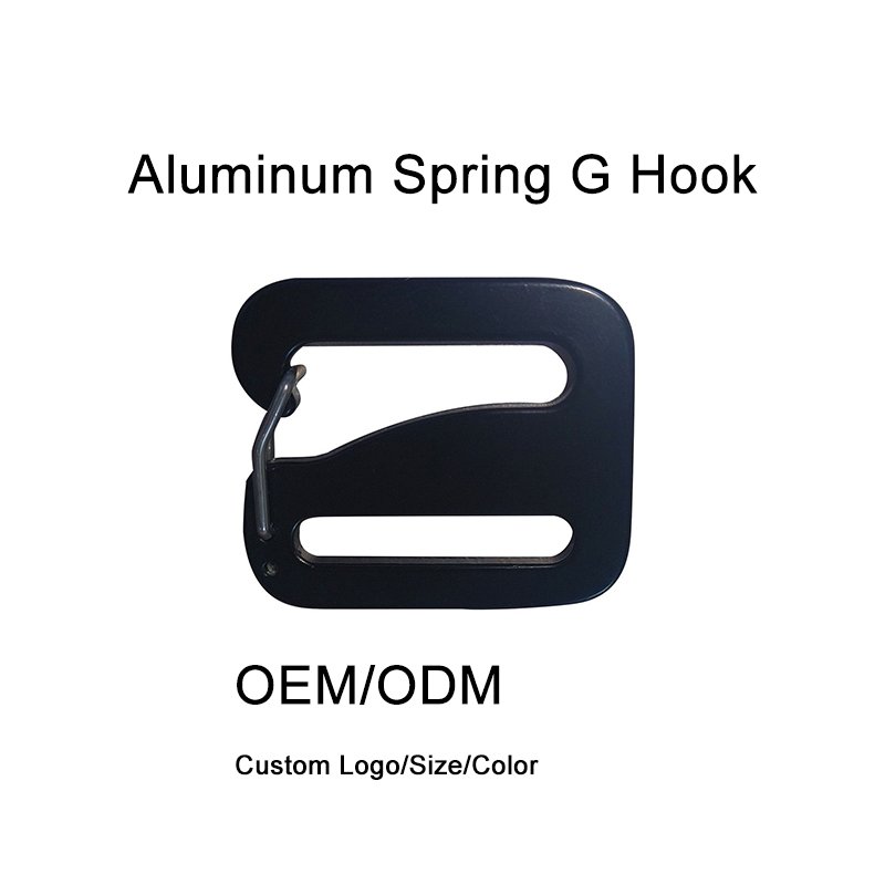 Metal G Hooks Gatekeeper Lock Buckle Outdoor Bags Backpack Strap Adjuster Aluminium Spring G Buckle for Webbing 25mm