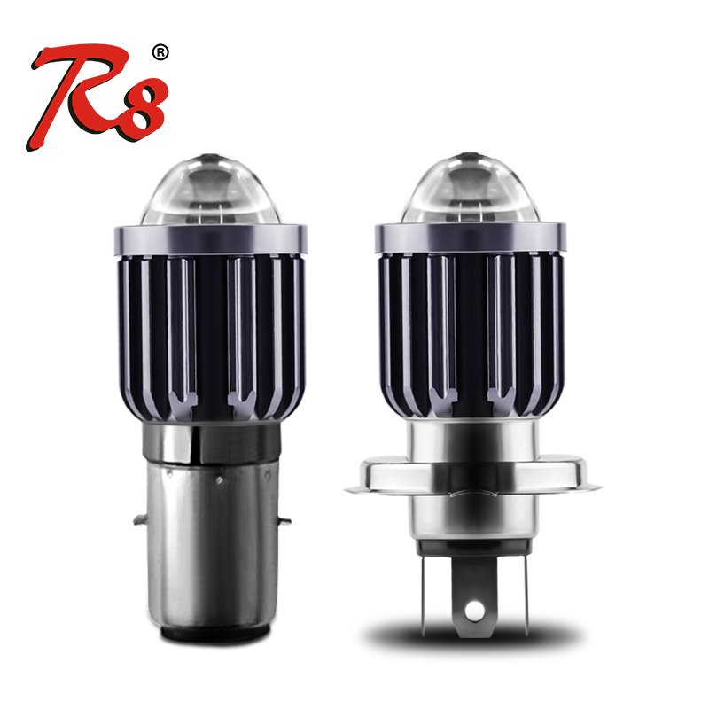 Mini Projector Lens Motorcycle Headlight Led Hi/Lo Beam Ba20d Led 4800LM H4 H6 Led Headlight Signal Fog Light Bulbs 3000K 6000K