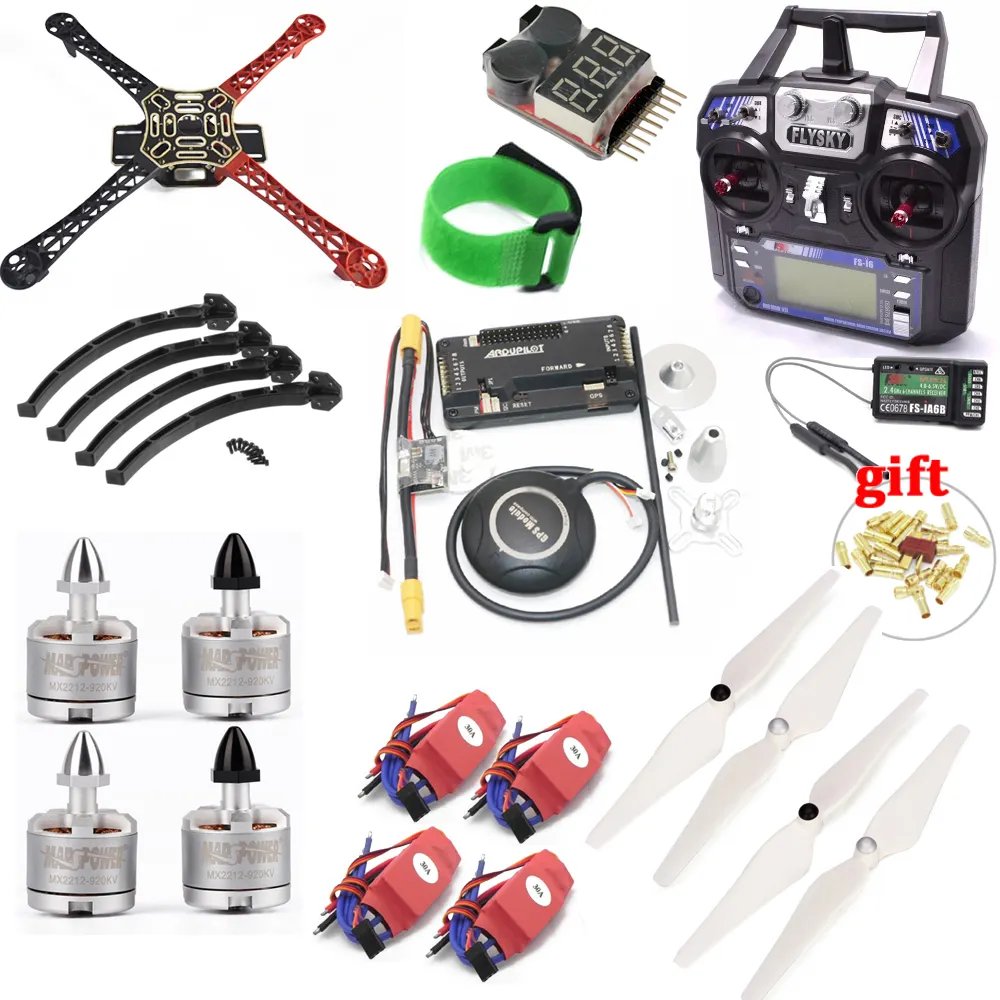 DIY F450 Carbon Fiber Quadcopter Frame Kit with Camera APM2.8 Flight Control M9N GPS 30A ESC 2212 920KV Motor RC Training Drones