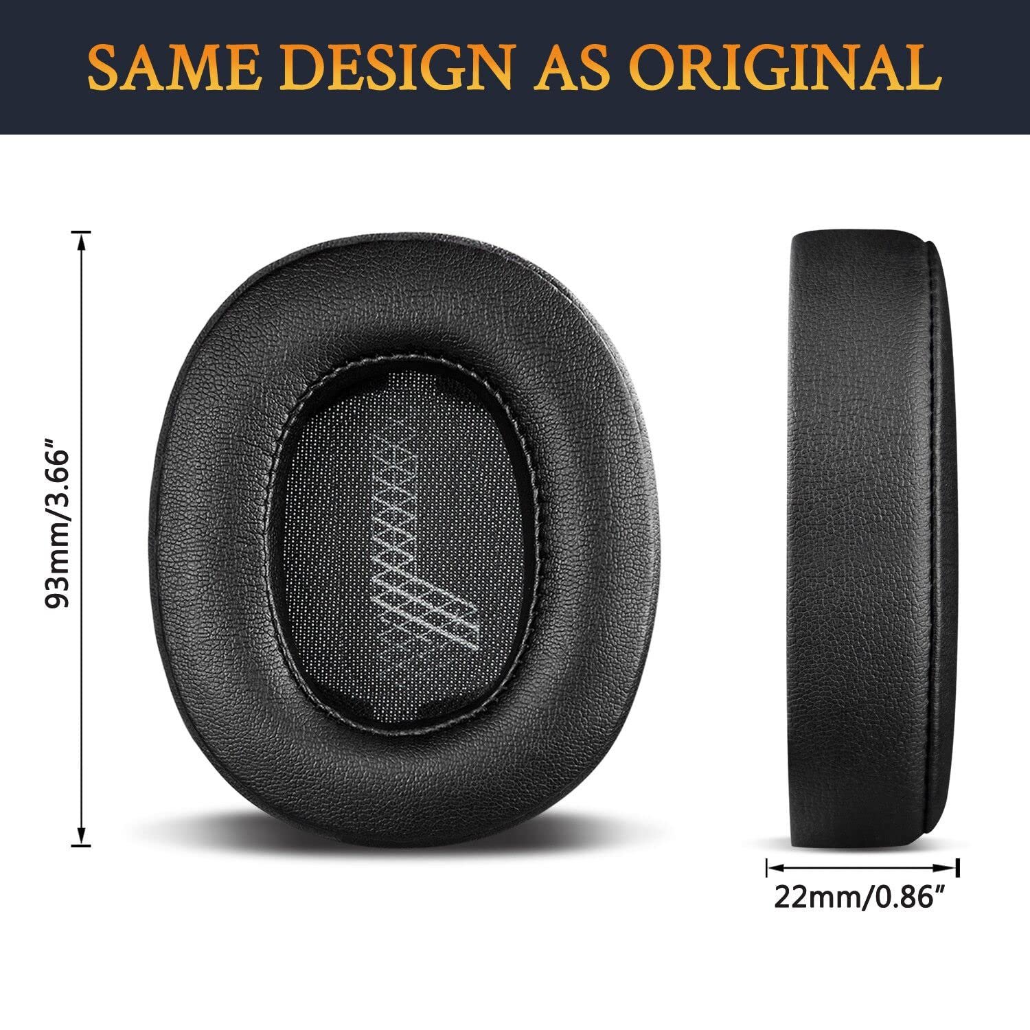 Professional Protein Leather Foam Headphones Earpads Cushions for JBL Live 500BT Wireless