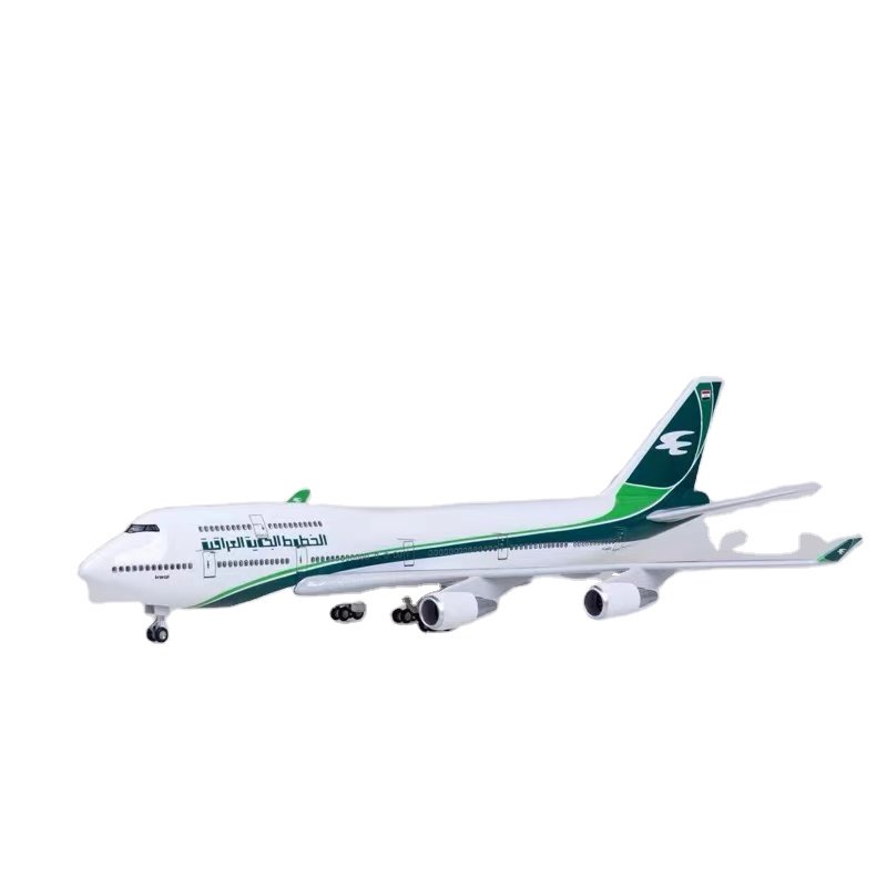 Iraq B747 LED Aircraft Model Voice Control Passenger Aircraft Model 1:150 Passenger Aircraft Simulation Model 47cm