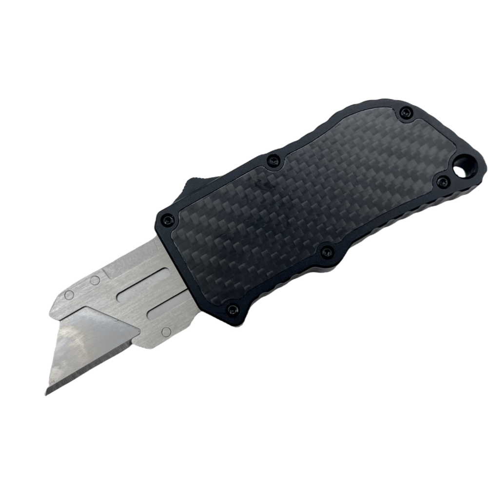 Easy Carrying Portable Box Cutter EDC Razor Double Action Knife Utility Knife Retractable Blade Cutter for Promotion Gift