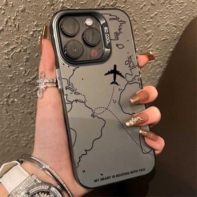 Aircraft Aviation Applicable IPhone15 Color Silver IPhone14pro Creative 13/11promax Matte 16 Protective Sleeve