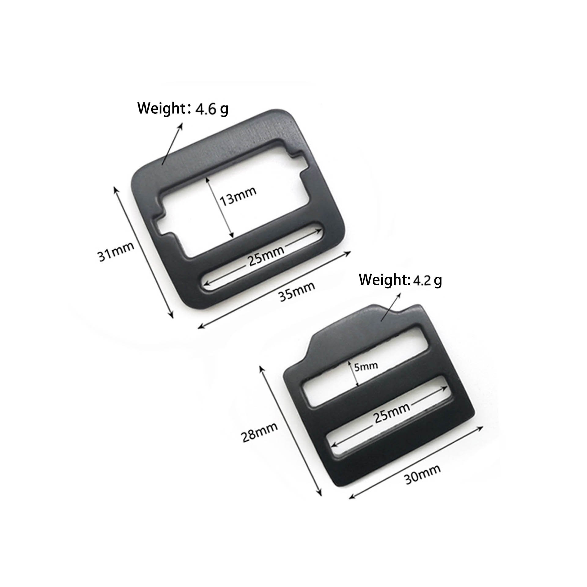 Hot Sale Aviation Aluminum Handbag Hardware Strap Metal Tri Glide Slider Ring Adjuster Tri-glide Buckle for Bag Strap
