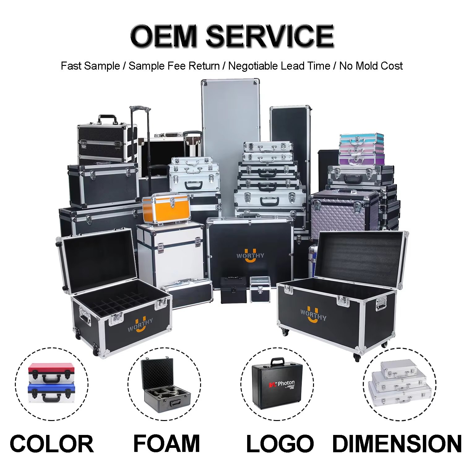 China Manufacturer Ningbo Factory Custom Large Dimension Durable Aluminum Flight Traveling Transportation Case With Wheels