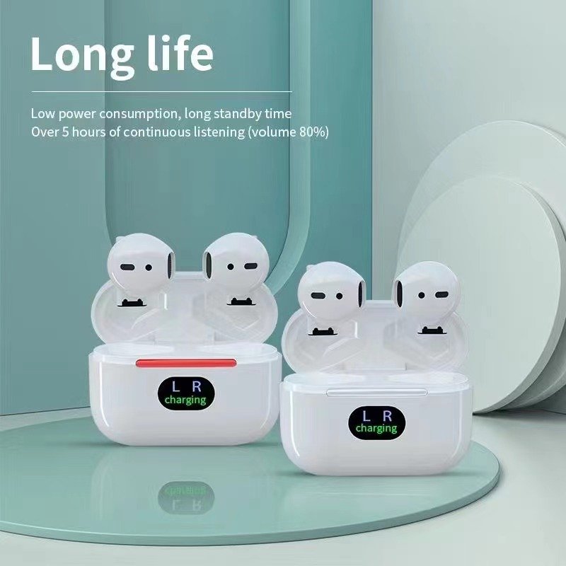 Factory Direct Sale Pro5S Plus Stereo Sound Waterproof Sport Power Led Display Wireless Gaming Headphone Earbud