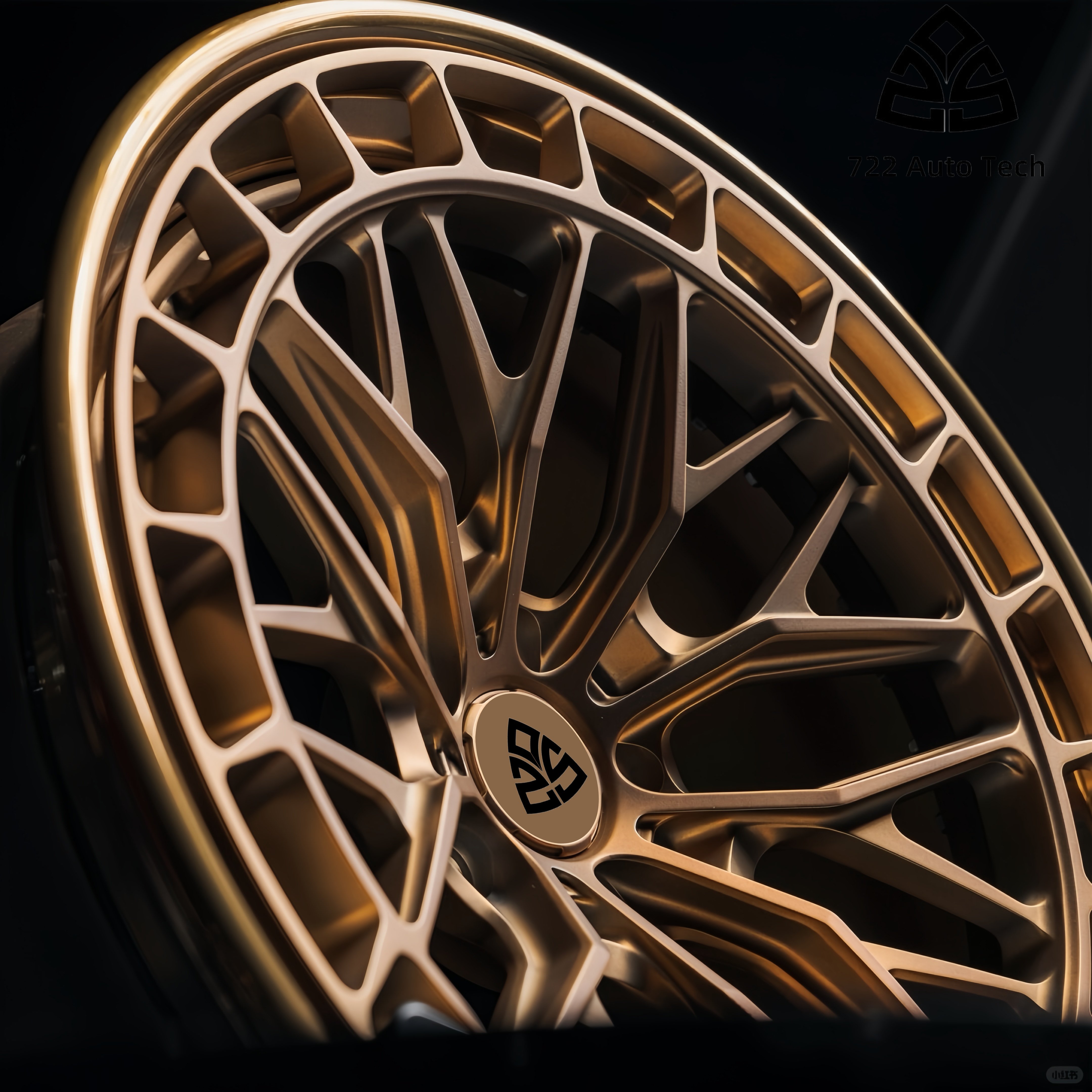 722Auto 18 19 20 21 22 Inch Aviation Aluminum Alloy 6061 Custom PCD5X120 Forged Car Wheels Two-piece Deep Concave Forged Wheels