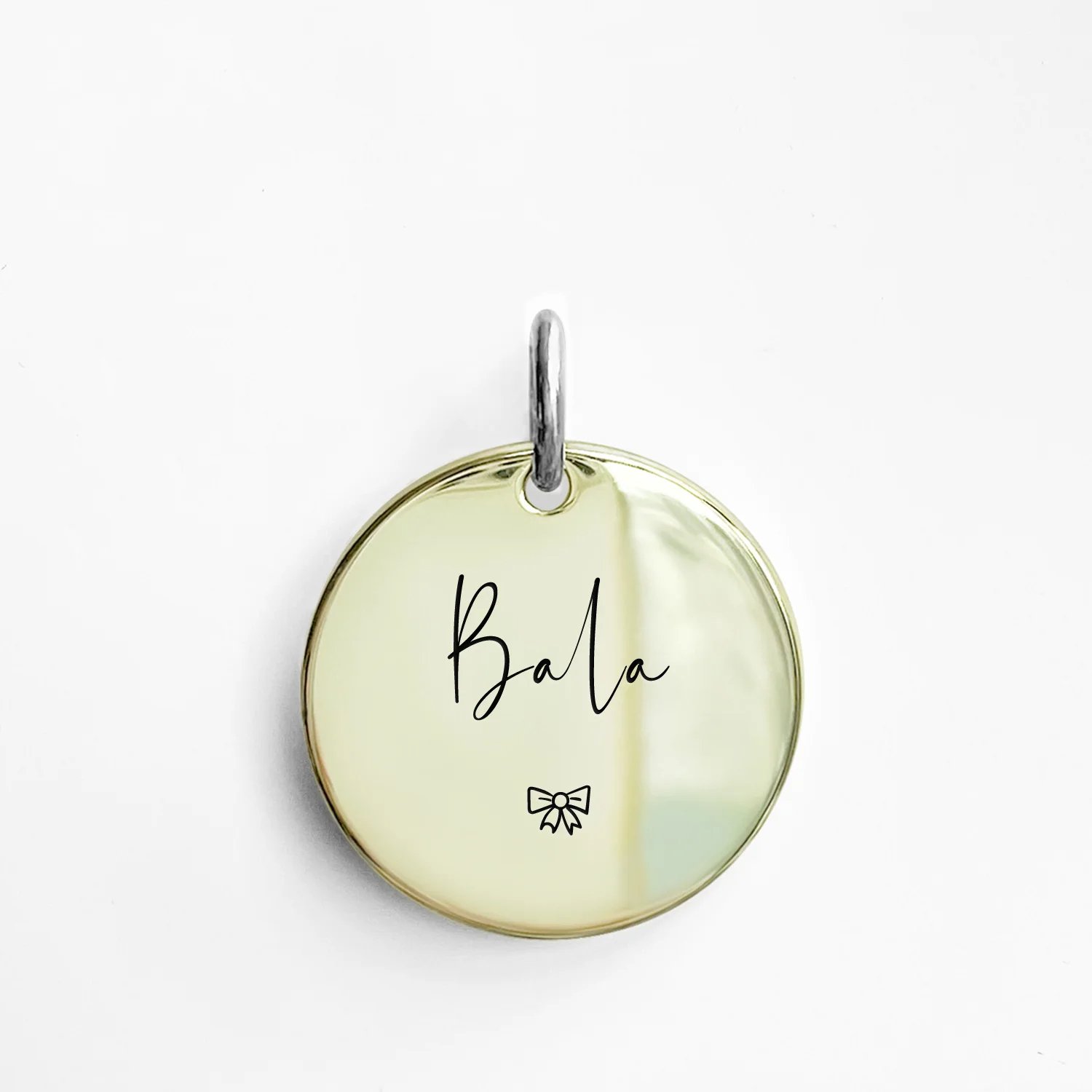 WD Custom Pet Name Collar Accessories Blank Brass Dog Tag , Metal logo Laser Engraved Id Dog and Cat Loss-proof Collar Tag