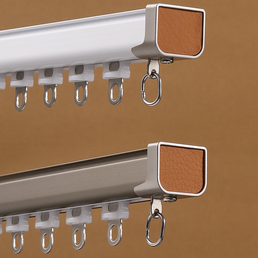 Large Square Aluminum Curtain Track Rail 5m Metal Ceiling Mount New Window Decoration Accessory