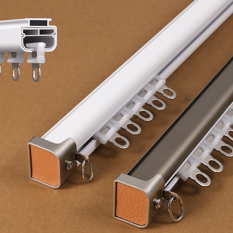 Large Square Aluminum Curtain Track Rail 5m Metal Ceiling Mount New Window Decoration Accessory