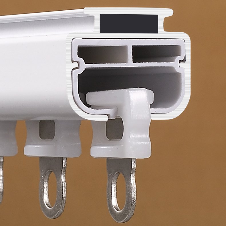 Large Square Aluminum Curtain Track Rail 5m Metal Ceiling Mount New Window Decoration Accessory