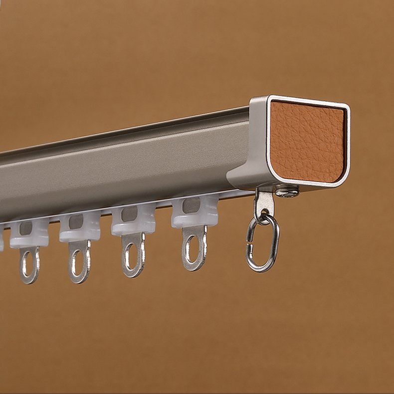 Large Square Aluminum Curtain Track Rail 5m Metal Ceiling Mount New Window Decoration Accessory