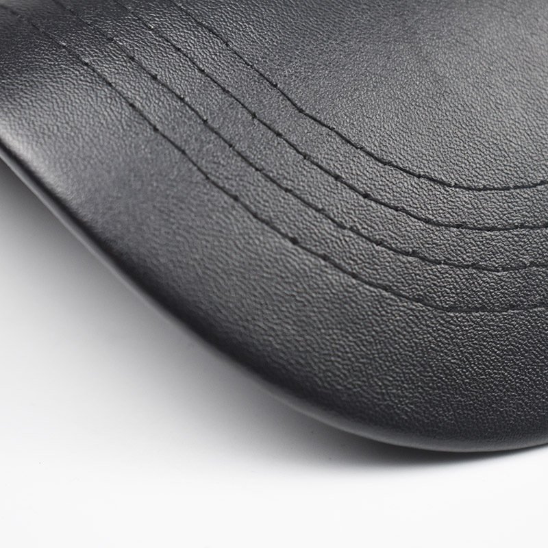 New Style 6-panel Hat and Leather Material Baseball Caps Adjustable Metal Buckle