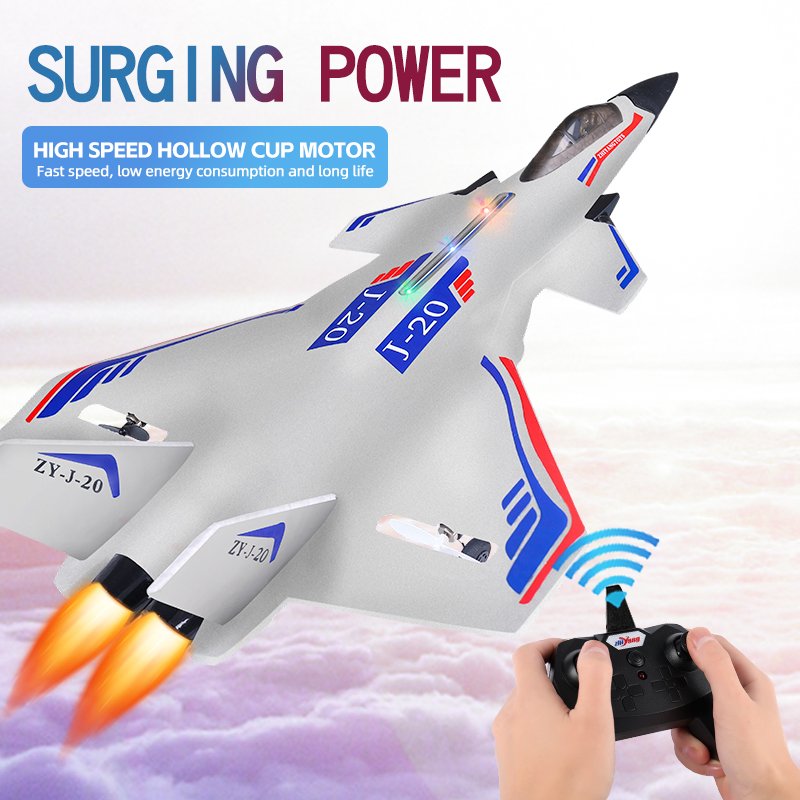 Private Label Wholesale ZY-J20 Glider RC Airplane EPP Foam 2.4G Remote Control Fighter Drone RC Aircraft