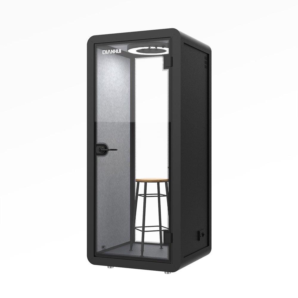 Aviation Grade Aluminum Sheet Pod Homes Steel Frame Glass Movable Office Booth 35db Sound Proof Modern Telephone Booth