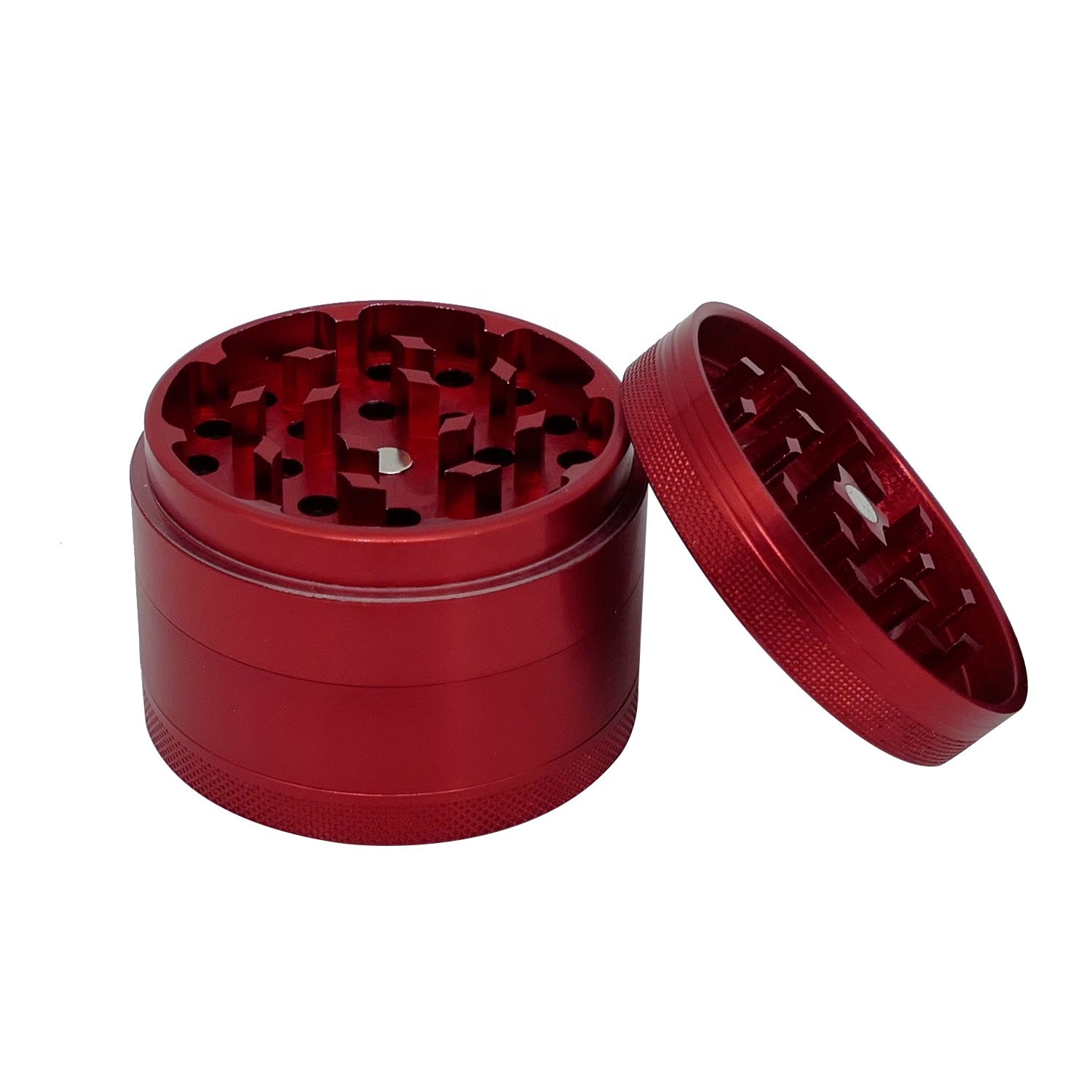 JC8315 Wholesale Aluminum Grinder 63mm 4parts Classic Grinder Aviation Aluminum Grinder Can Customize Customer logo