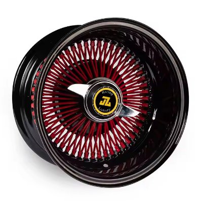 Custom Wire Wheels 100 Spoke Chrome Wire Rims Wheels 15 16 17 18 19 Inch Car Aluminum Wheel Rim for Vintage Car5*114.3/127/120