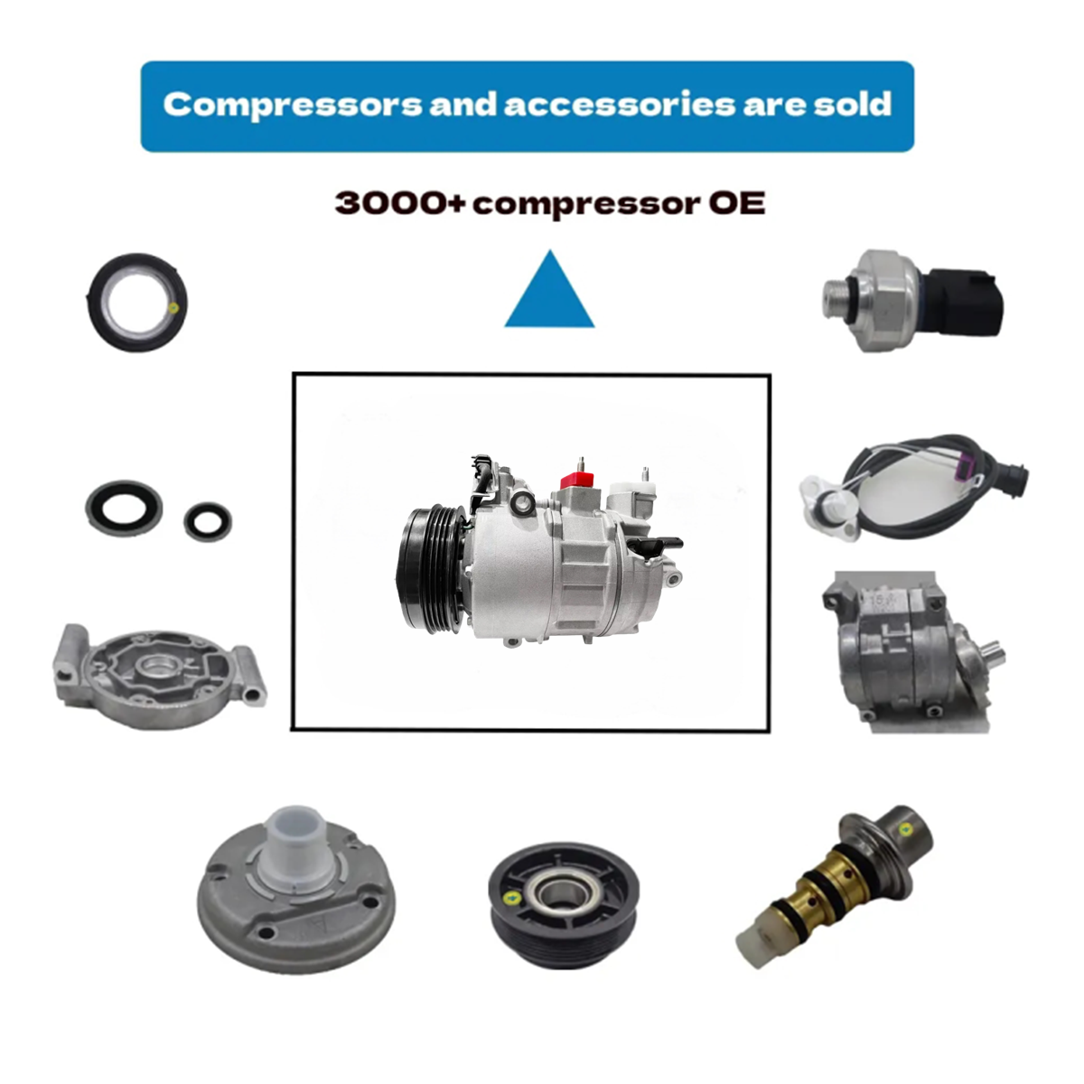 7SAS17C Auto Parts AC Compressor OEM GV6Z19703K YCC410 648518 YCC517 Manufacturer for Lincoln MKC Car air Compressors Chengming
