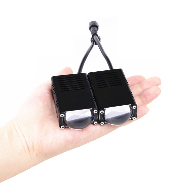Senlo T1 Plus Car LED Headlight 50W Projector Fog Light Angel Eyes Devil Eyes Mini Driving Lights for Motorcycle Accessories