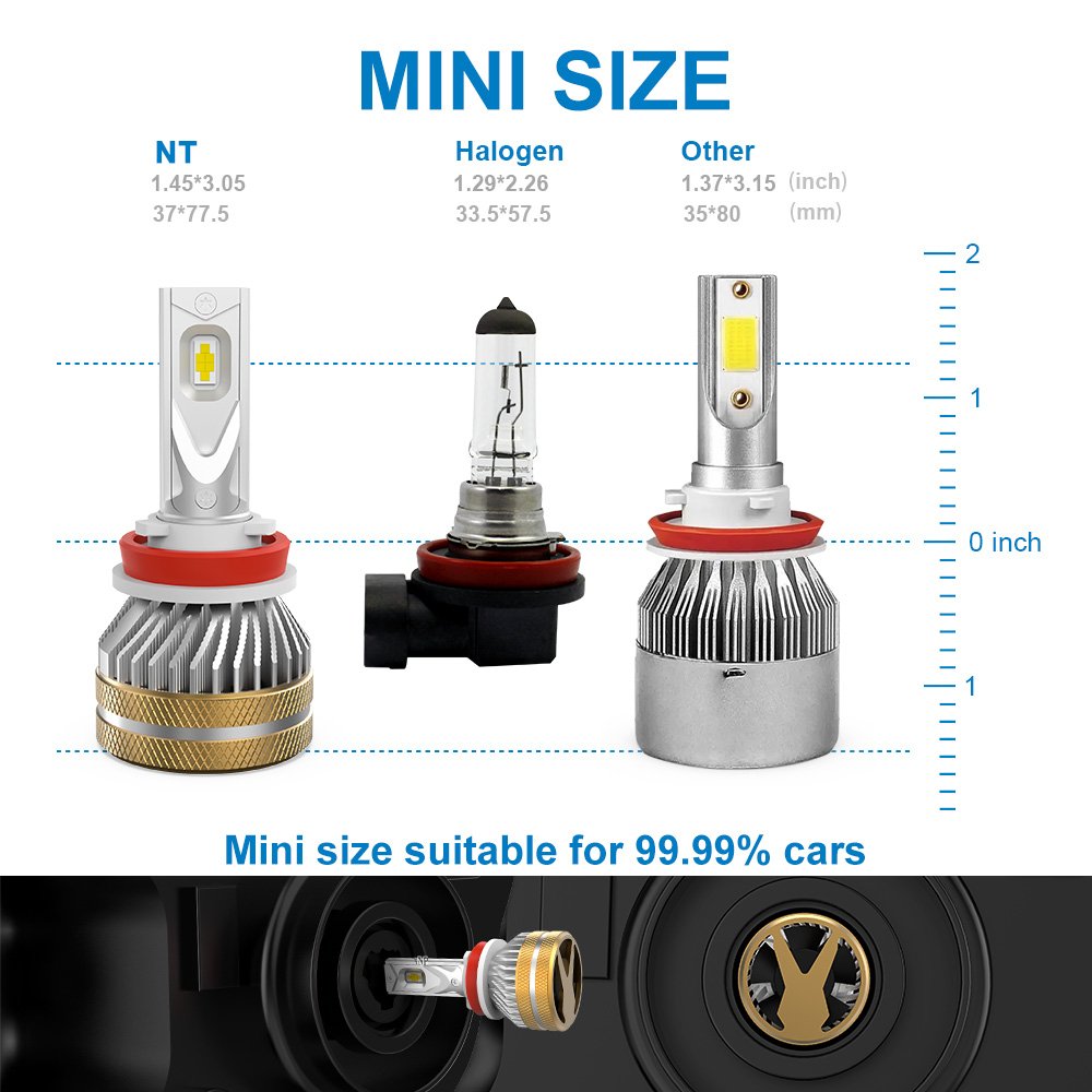 Factory Price Car Accessories Led Headlights NT 80W 9005 9006 Long Life High Power H1 H3 H4 H7 H11 H13 H15 Led Headlight H4