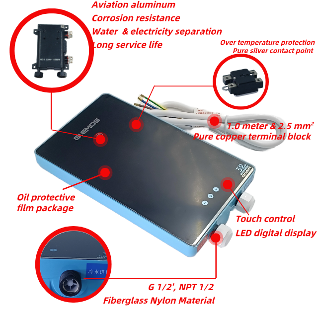 Factory Price Constant Temperature Tankless Electric Hot Water Heater for Rv Car Outdoor Garage Shower Kitchen Bathroom
