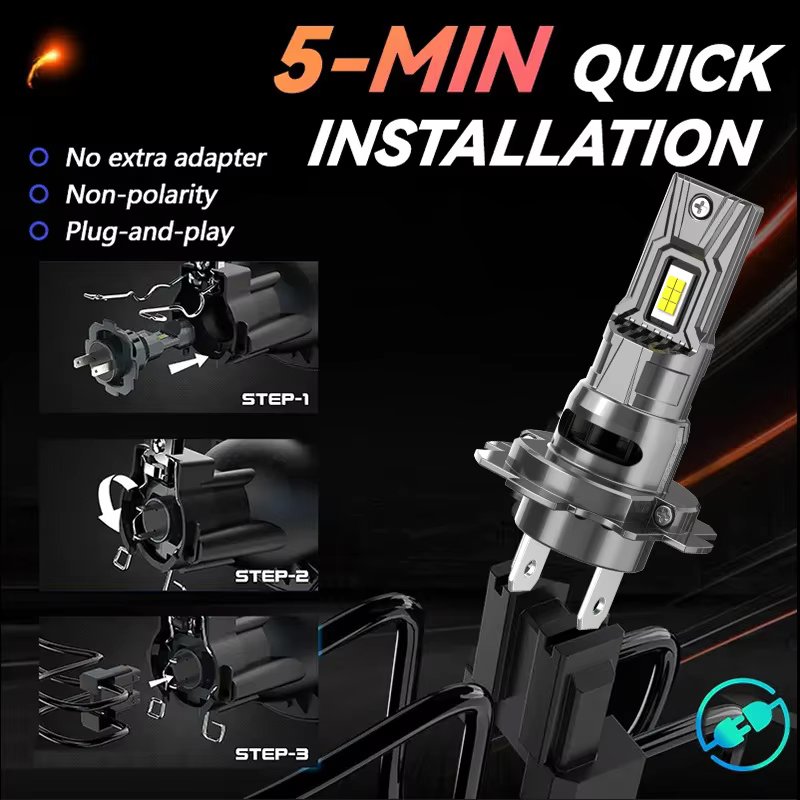 YUFING Hot Sale Factory Direct Price 2600LM 6500K LED Bulb Replacement Parts Car Led H7 Headlight Bulb