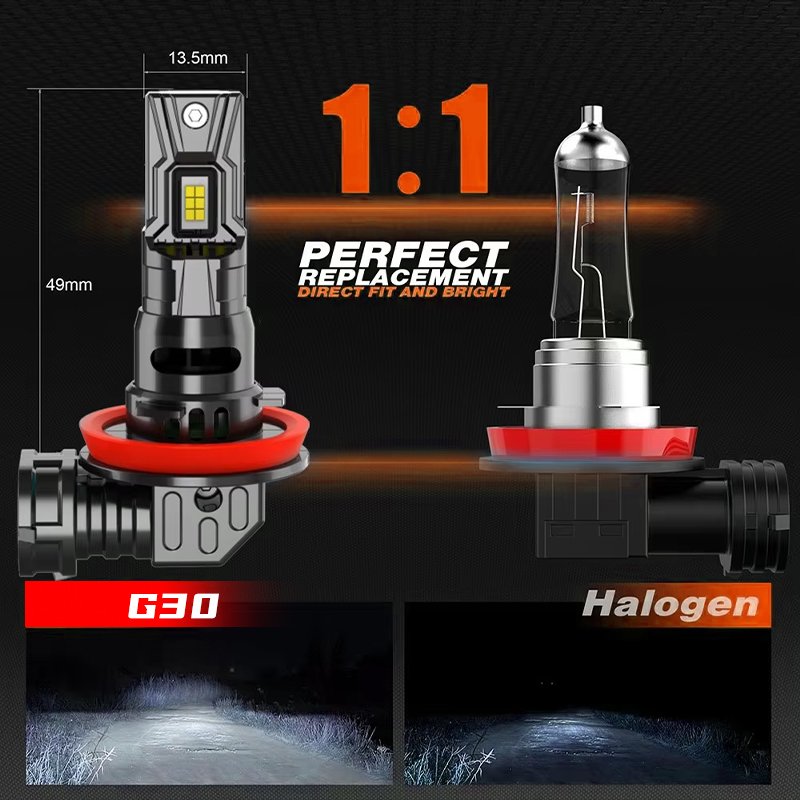 YUFING Hot Sale Factory Direct Price 2600LM 6500K LED Bulb Replacement Parts Car Led H7 Headlight Bulb