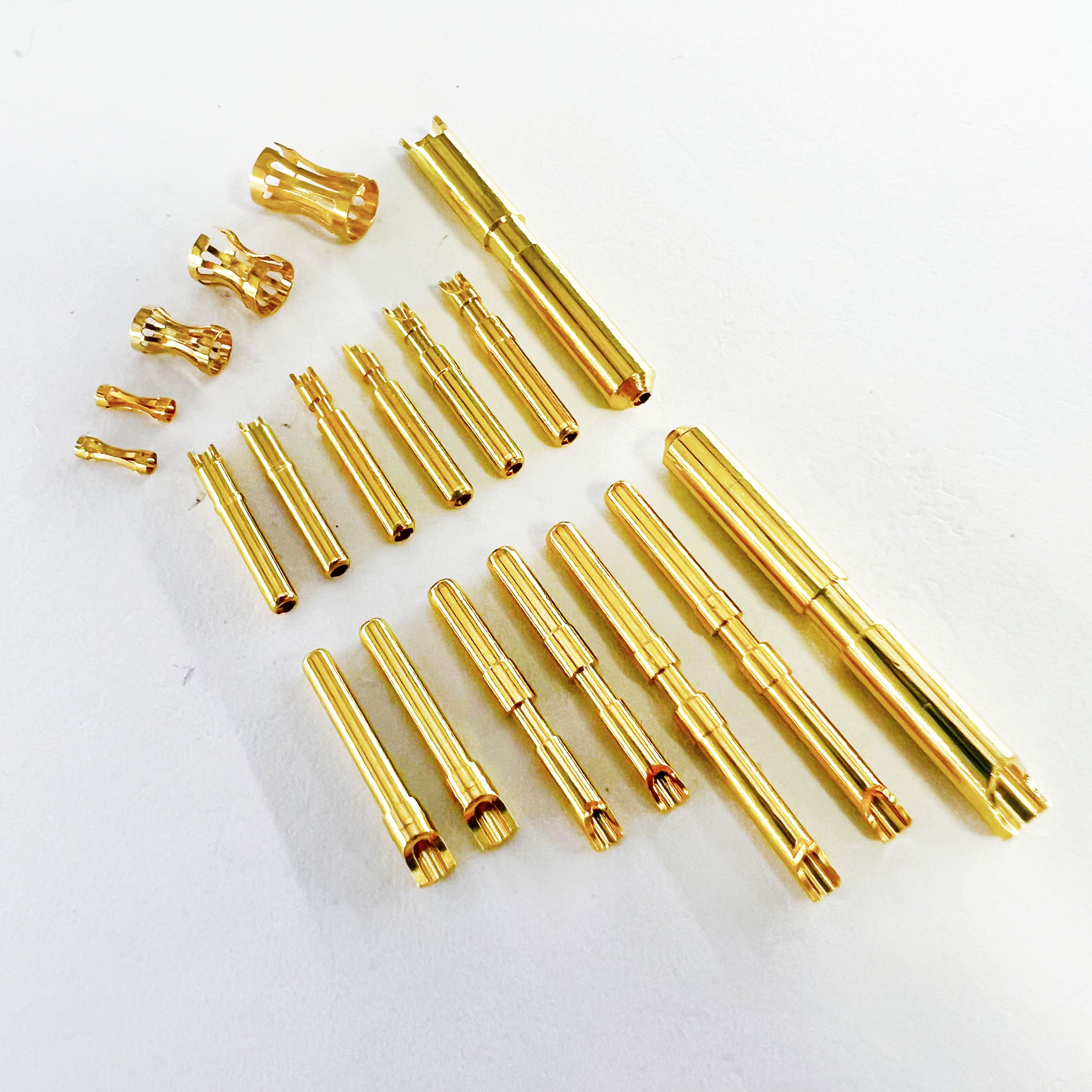 Cnc Milling Service Aviation Connectors Spring Contact Brass Male Female Contact Pin