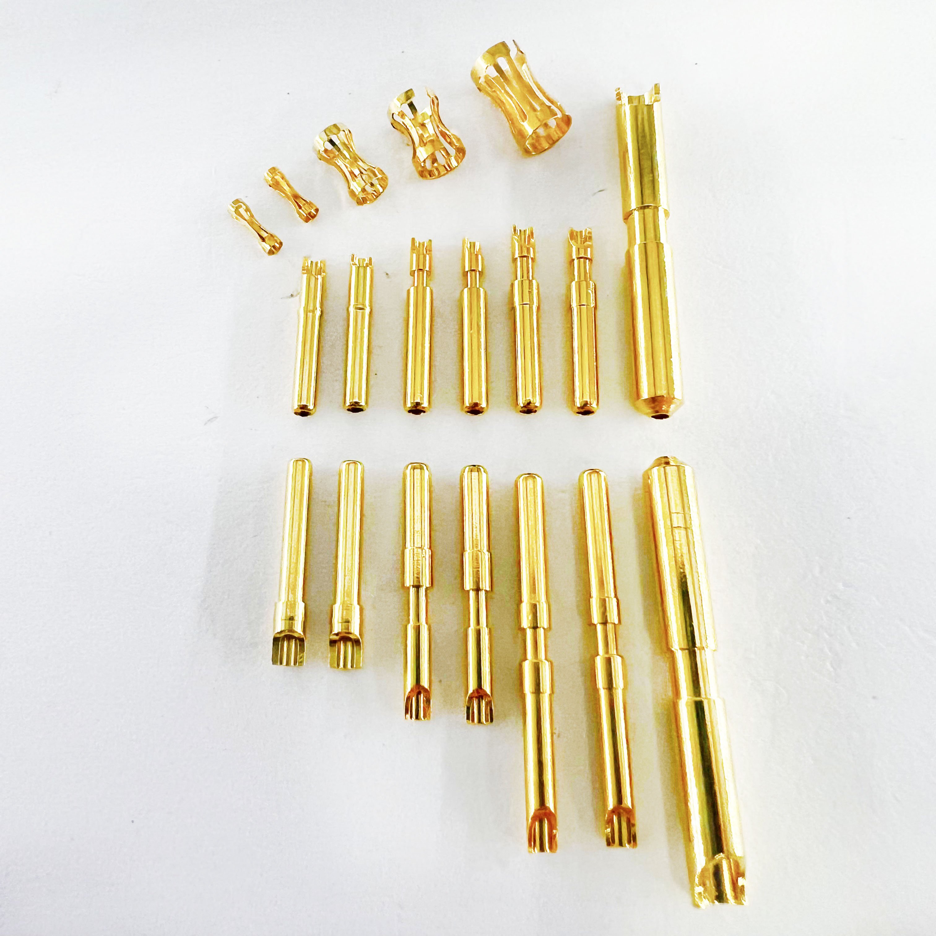 Cnc Milling Service Aviation Connectors Spring Contact Brass Male Female Contact Pin