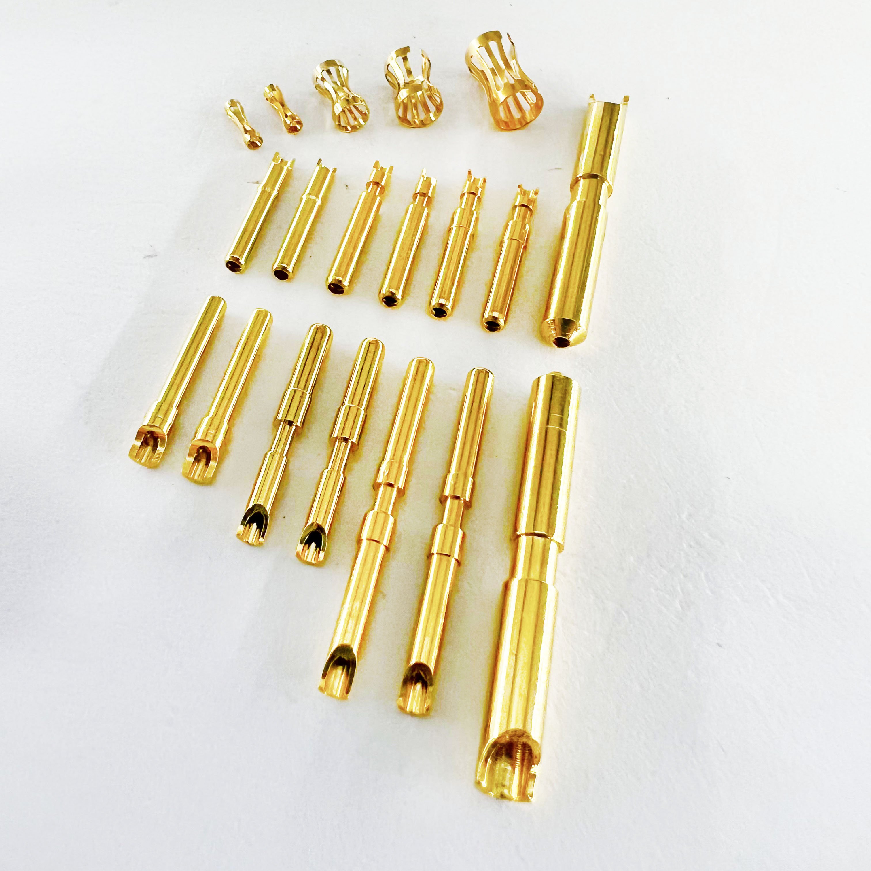 Cnc Milling Service Aviation Connectors Spring Contact Brass Male Female Contact Pin
