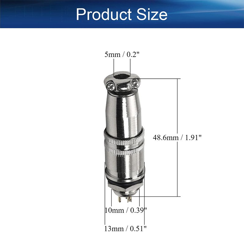 High Quality Heyiarbeit Aviation Connector 2P 3A XS10 Waterproof Male Female Wire Panel Power Chassis Metal Fittings Connector
