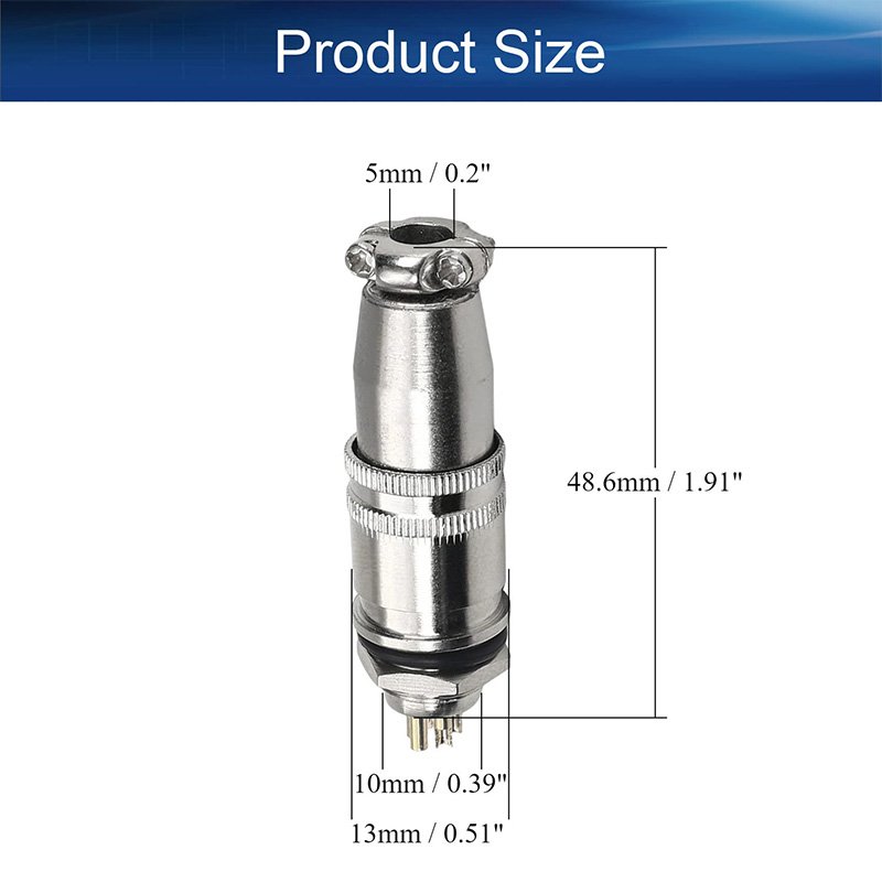 High Quality Heyiarbeit Aviation Connector 2P 3A XS10 Waterproof Male Female Wire Panel Power Chassis Metal Fittings Connector