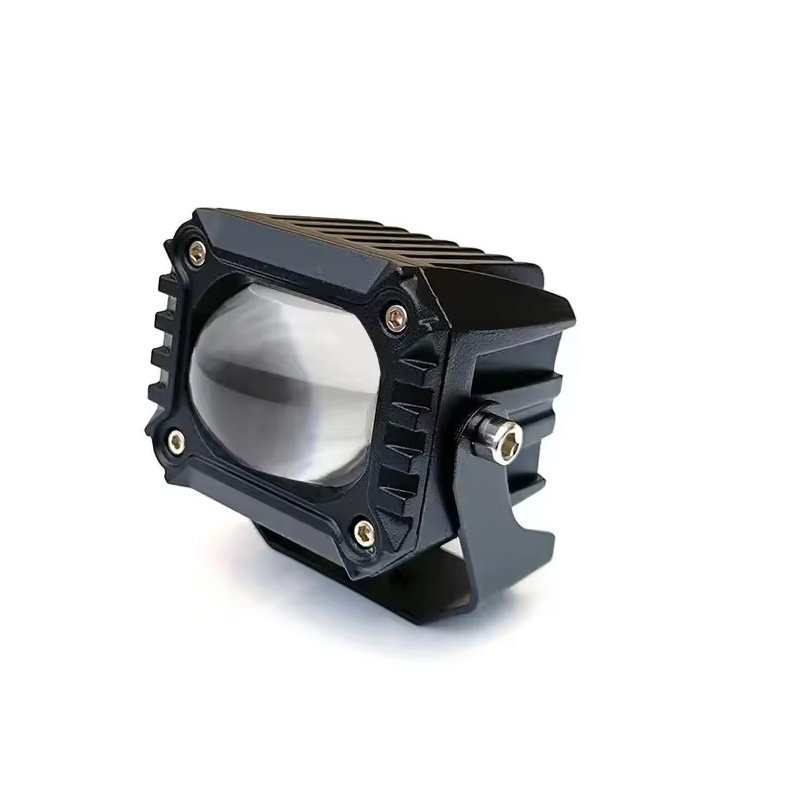 14W LED Motorcycle Headlight Yellow Aviation Aluminum Automotive Parts 12V External Drive Spotlight