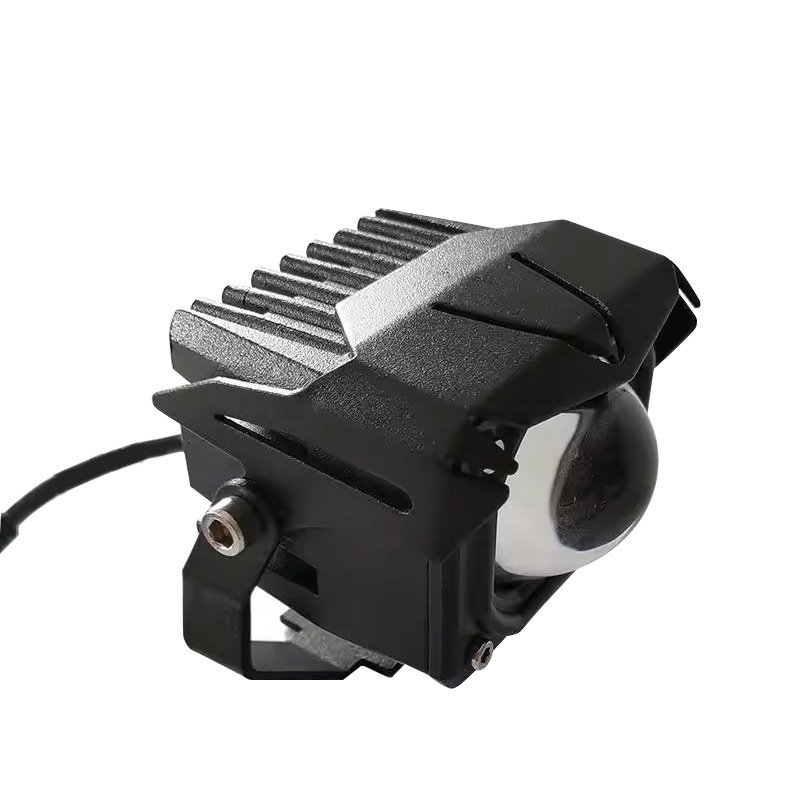 14W LED Motorcycle Headlight Yellow Aviation Aluminum Automotive Parts 12V External Drive Spotlight