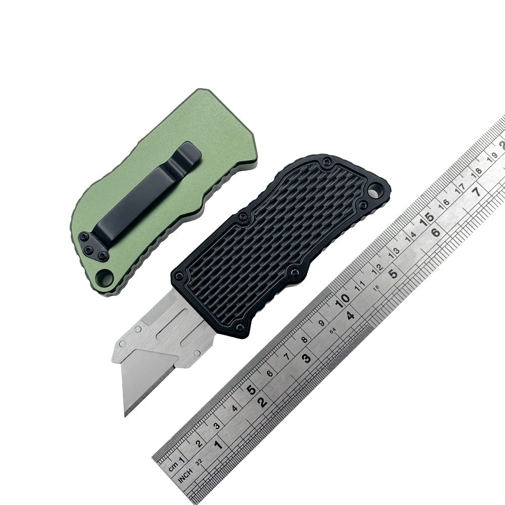 SK5 Blade Paper Cutter Utility Knife Pocket Knife Multi-functional Tools Razor Knife With Aluminum Handle and 5 Extra Blades