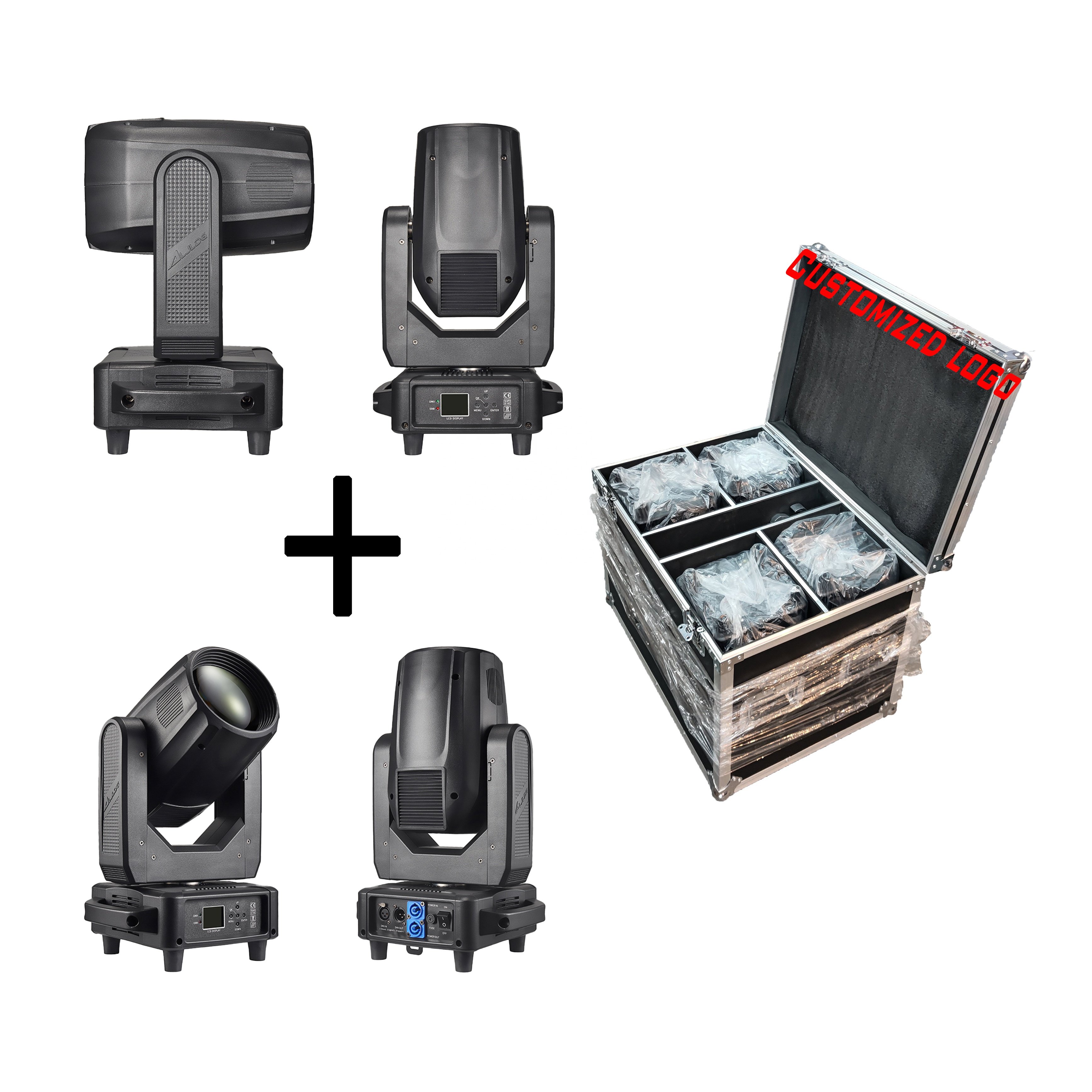 High Quality Stage Light Flight Case Support Customization Equipment Box with Small Compartments for Storing Cable Accessories