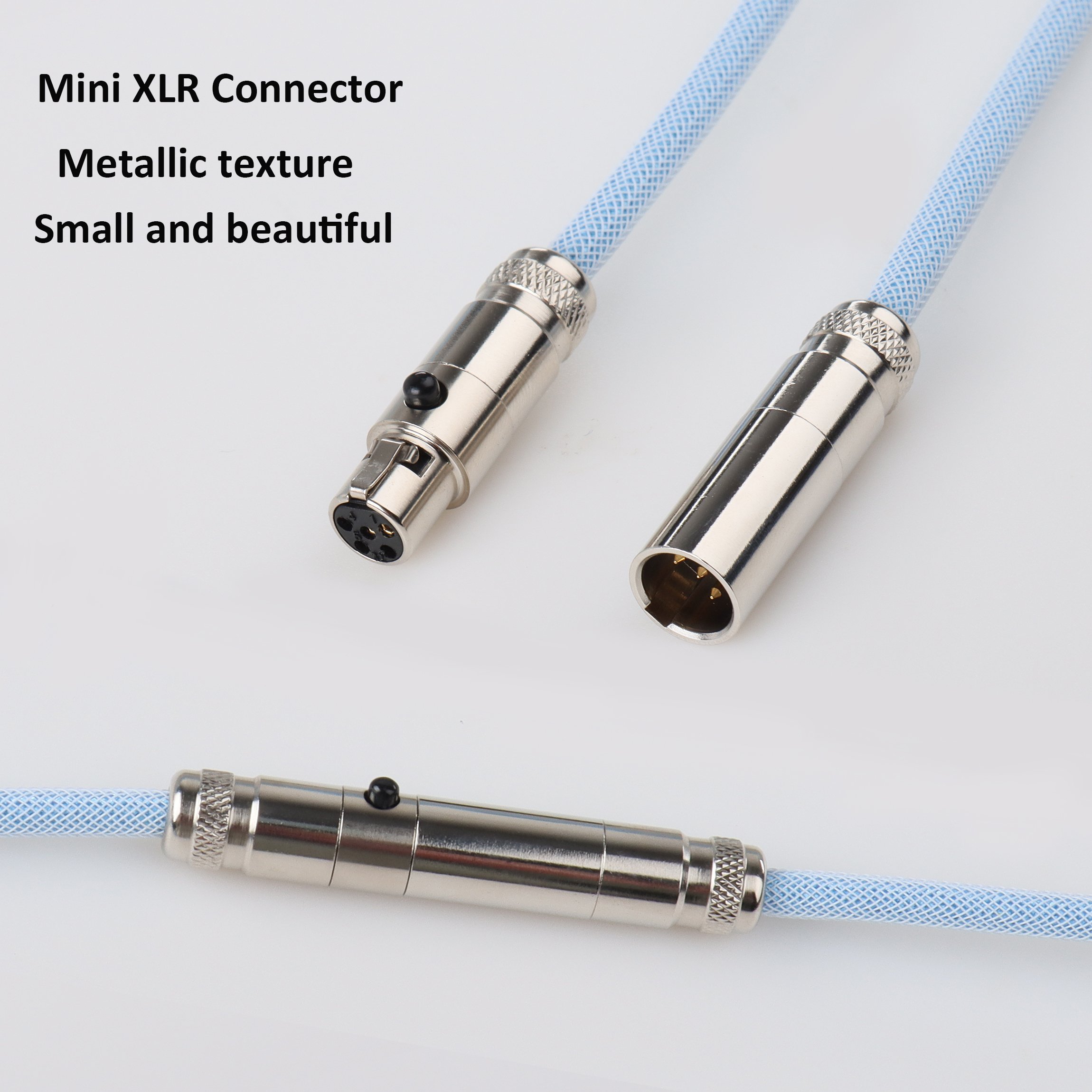 Mini Xlr aviator Connector Keyboard Usb c Cable for Mechanical Gaming Keyboard Accessories Keyboard Coiled Cable