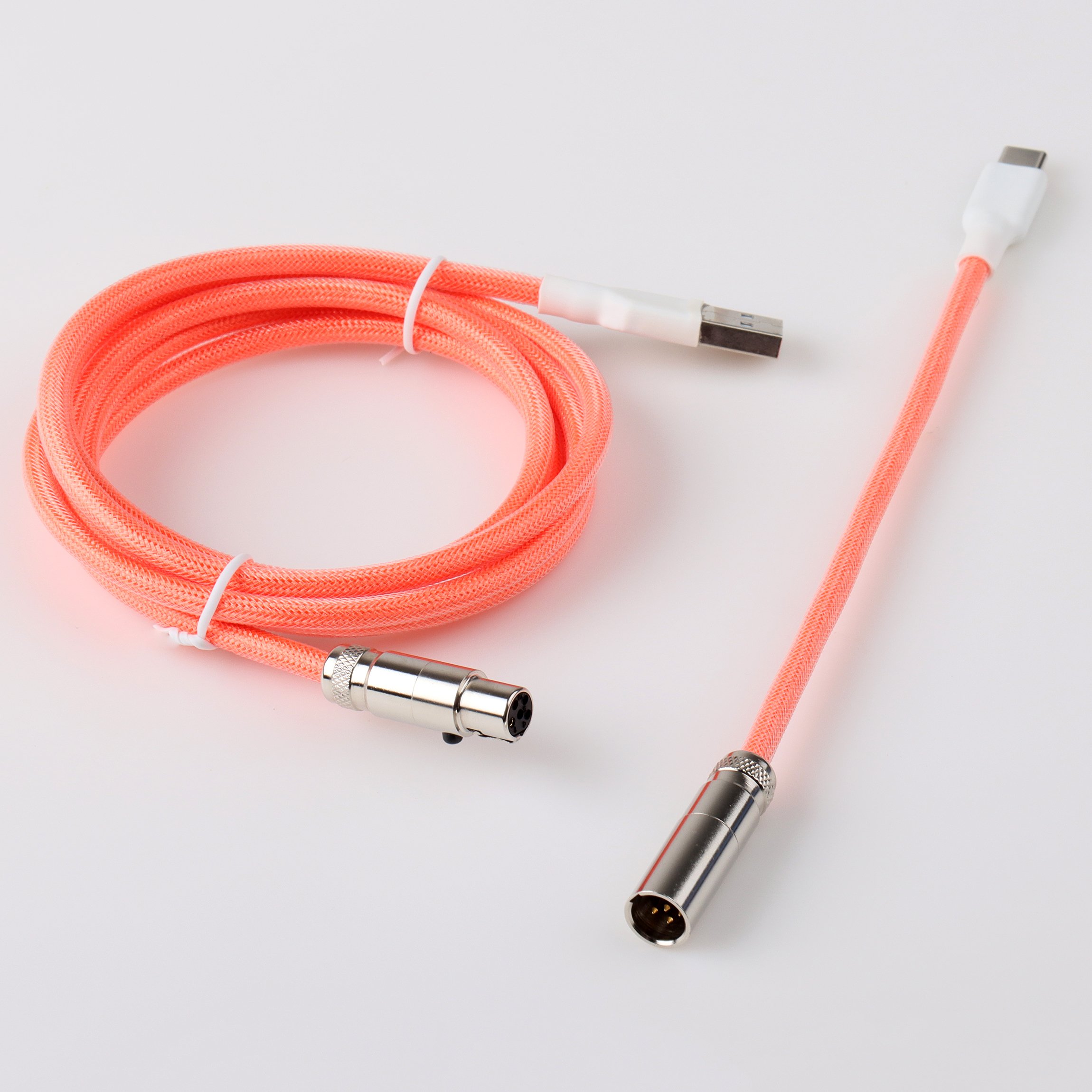 Mini Xlr aviator Connector Keyboard Usb c Cable for Mechanical Gaming Keyboard Accessories Keyboard Coiled Cable