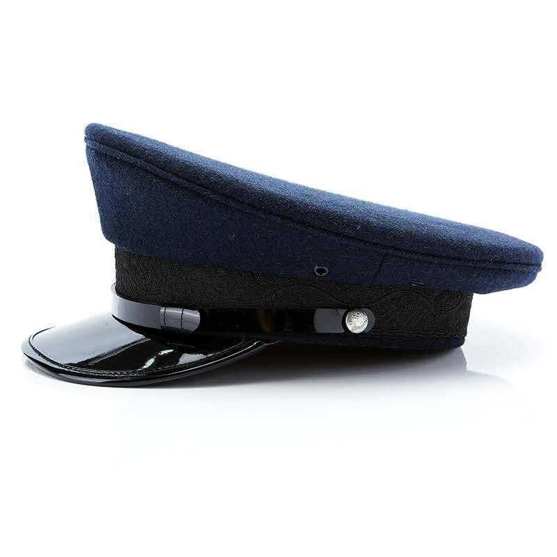 Jinteng Custom Navy Blue Cap Apparel Accessories Badge General Aviation Dress Security Guard Officer Hats for Men