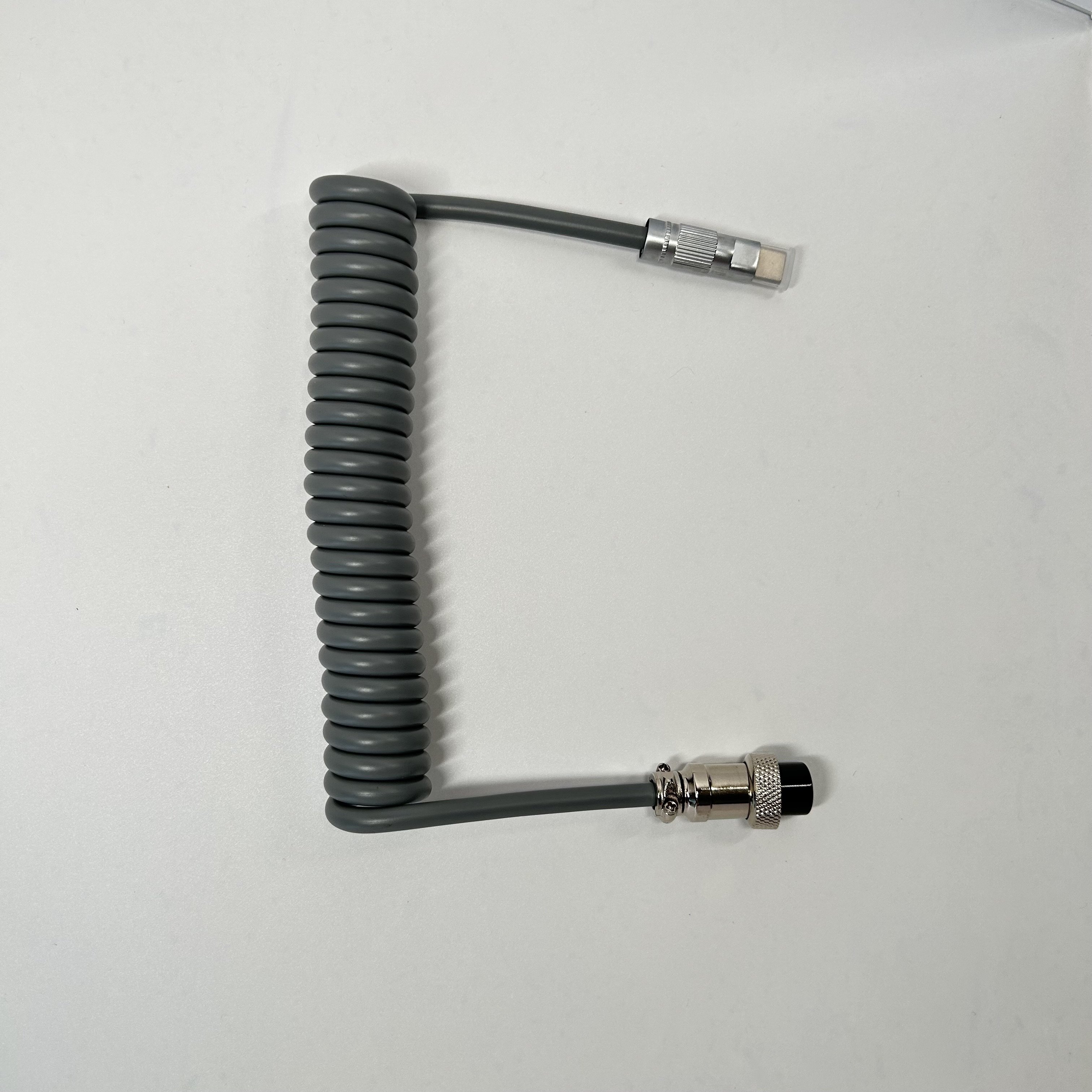 BSUN Durable Custom Customize Gray Type c Spring Spiral Usb Cable Mechanical Keyboard Coiled Cable Keyboard