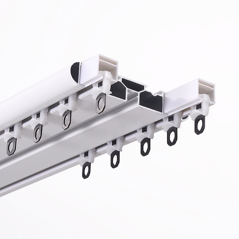 Dual Ceiling Mount Metal Double Track for Bay Windows & Home Office-Curtain Poles Tracks & Accessories